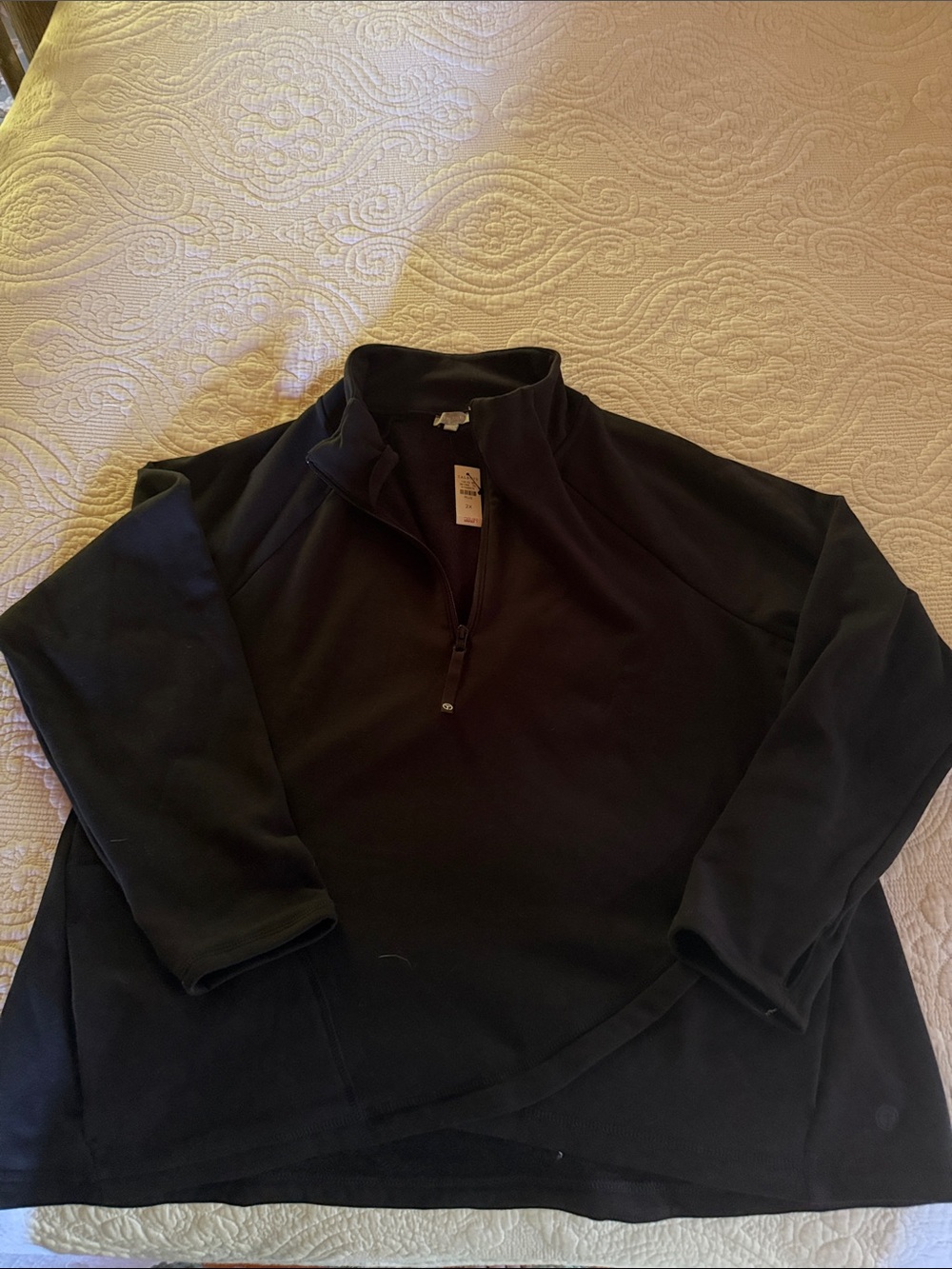 Talbots Black Women's Quarter zip sweatshirt